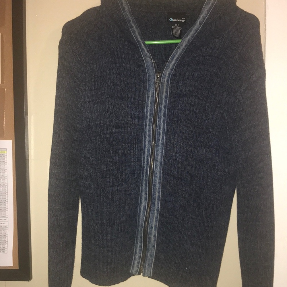 Hooded zip up sweater
